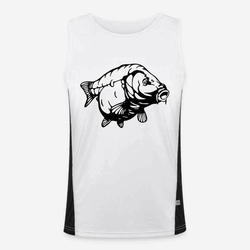 Spiegelkarpfen II Funktionelles Kontrast-Tank Top für Männer 