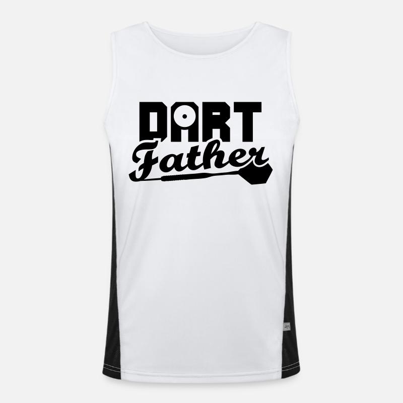 DART Father - Men's Functional Contrast Tank Top  - white/black
