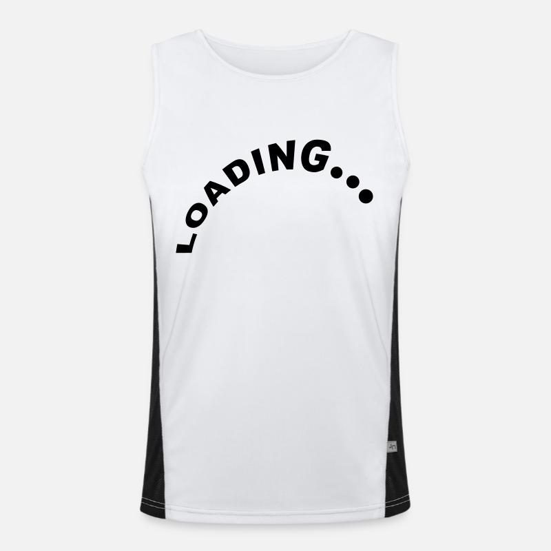 Loading Design - Men's Functional Contrast Tank Top  - white/black