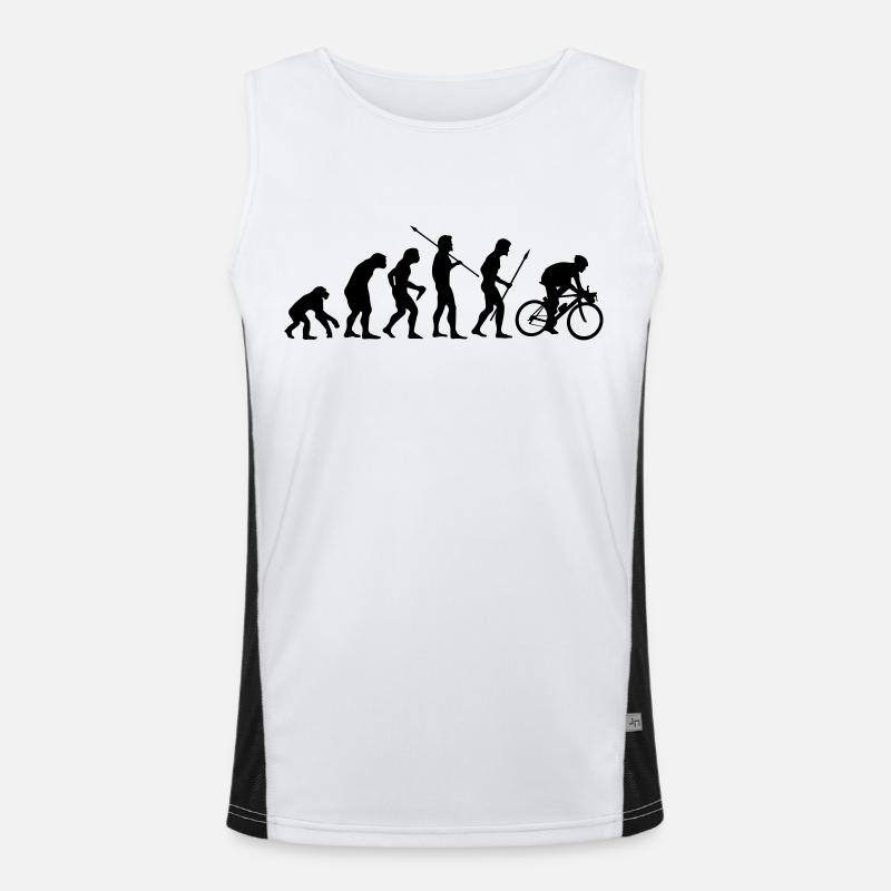 Biker evolution - Men's Functional Contrast Tank Top  - white/black