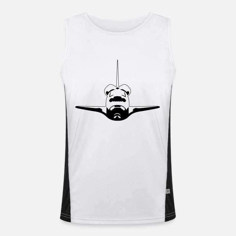 Space Shuttle Funktionelles Kontrast-Tank Top für Männer 