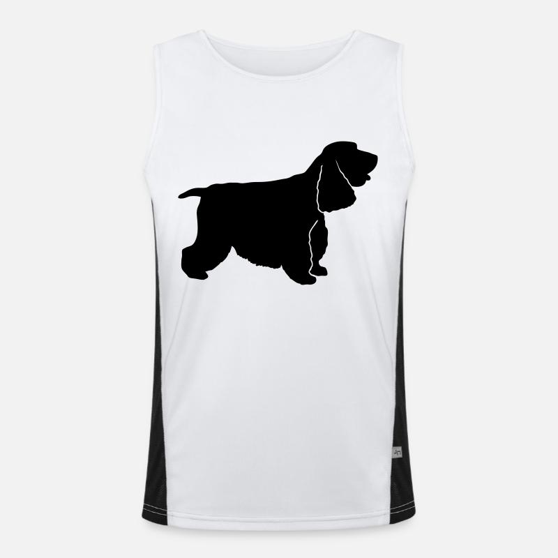 Cocker Spaniel Funktionelles Kontrast-Tank Top für Männer 