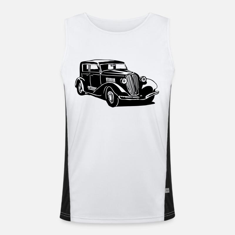Oldtimer - Men's Functional Contrast Tank Top  - white/black