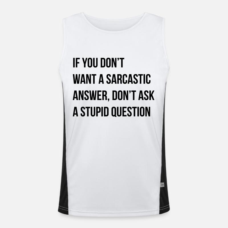 sarcastic comment - Men's Functional Contrast Tank Top  - white/black