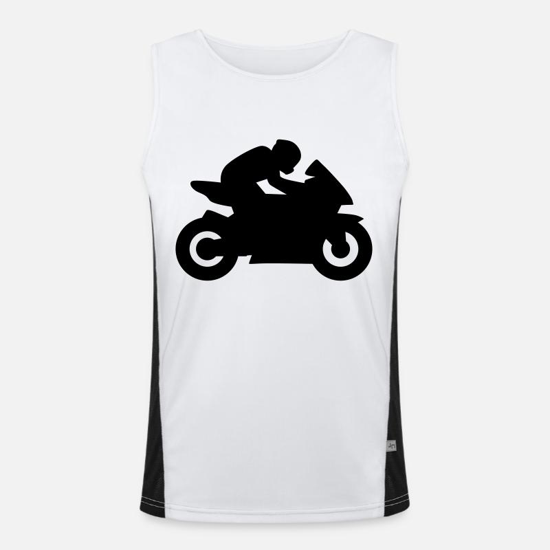 Motorrad Funktionelles Kontrast-Tank Top für Männer 