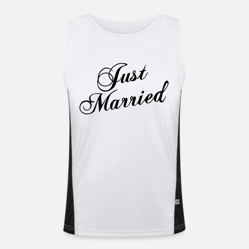 Just Married_V8 Men's Functional Contrast Tank Top 