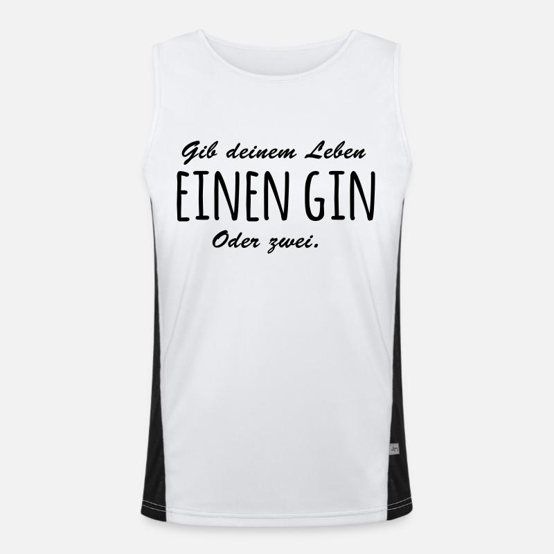 Gib Leben einen Gin Funktionelles Kontrast-Tank Top für Männer 