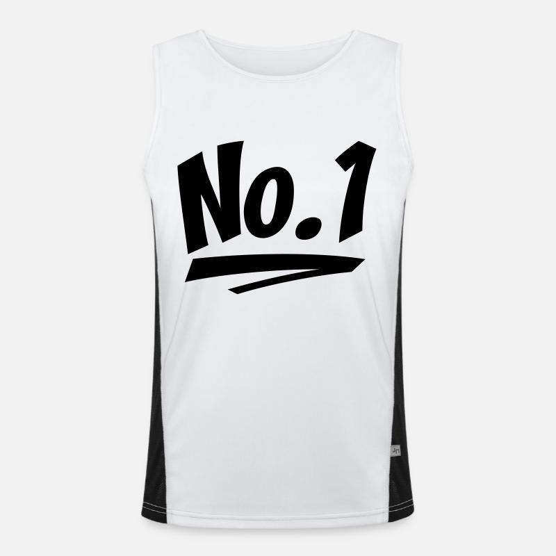 Numero uno Canotta sportiva da uomo in contrasto cromatico 