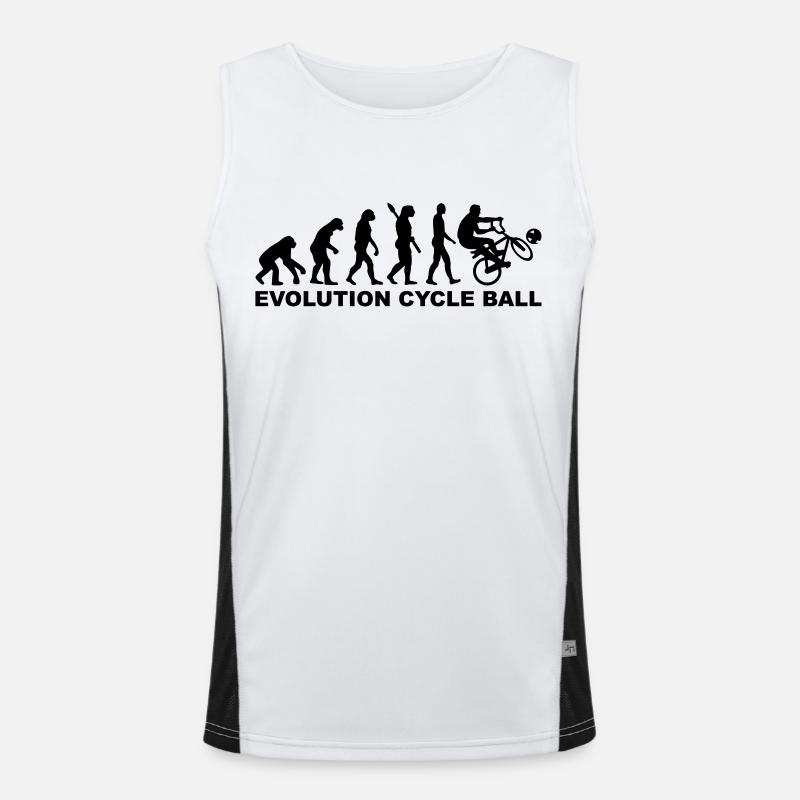Evolution Cycle ball - Men's Functional Contrast Tank Top  - white/black