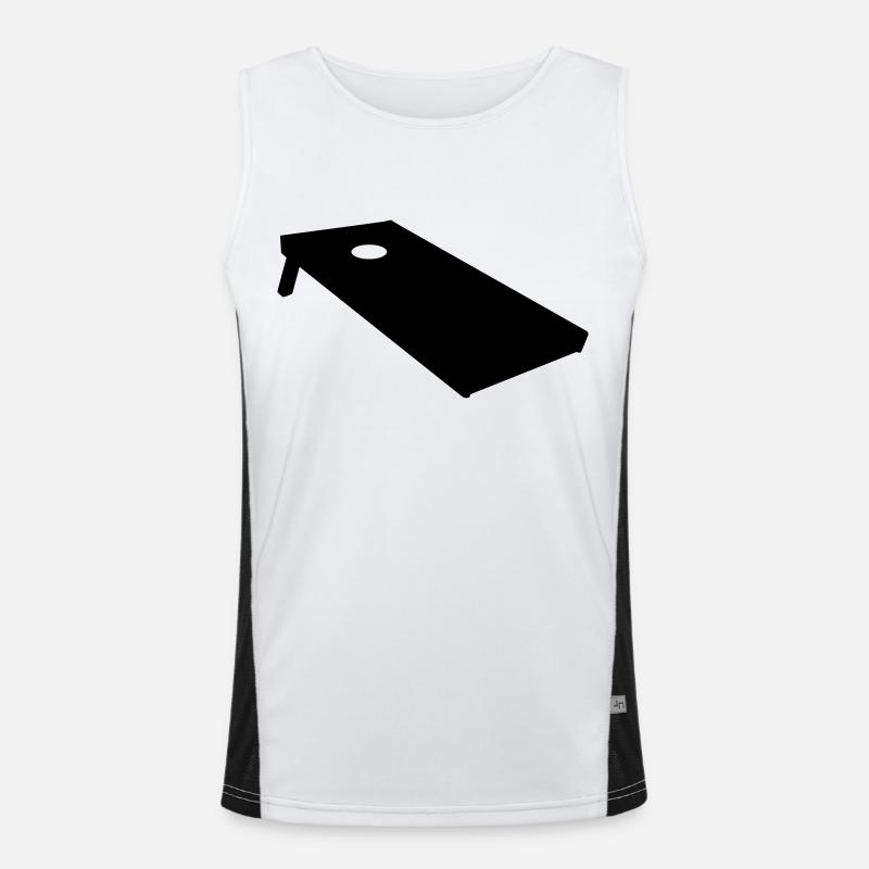 Cornhole - Men's Functional Contrast Tank Top  - white/black