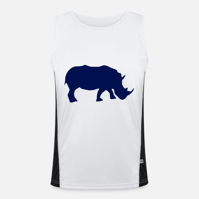 Silhouette de rhinocéros Débardeur respirant contrasté Homme 