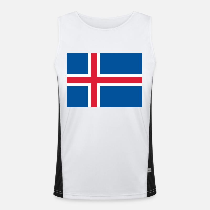 Drapeau de l'Islande Débardeur respirant contrasté Homme 