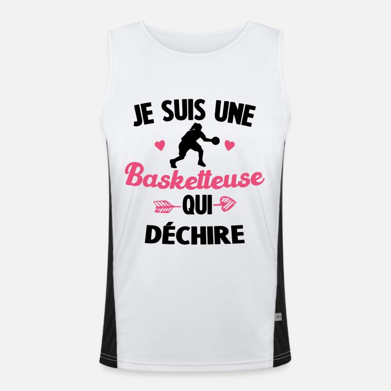 Je suis une basketteuse Qui Déchire Cadeau humour Débardeur respirant contrasté Homme 