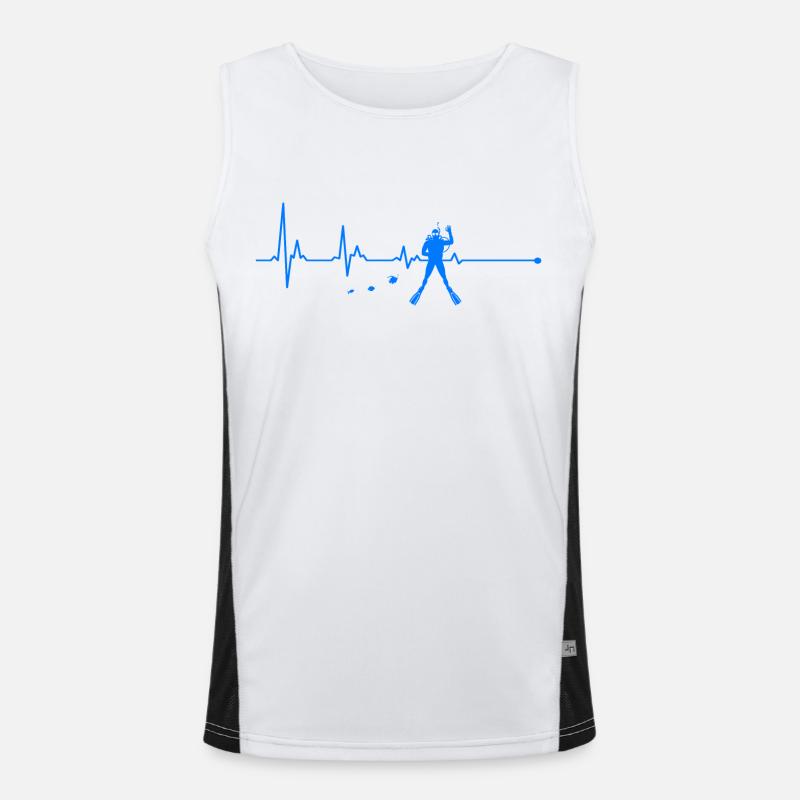 Diving Heartbeat Divers Diving Men's Functional Contrast Tank Top 