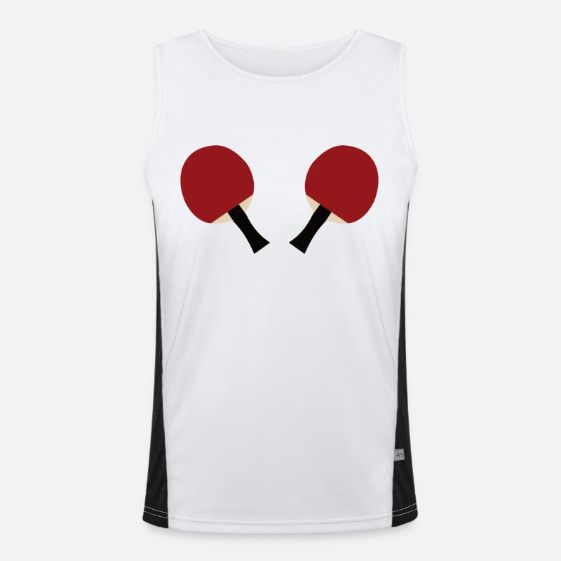2x Tischtennisschläger Funktionelles Kontrast-Tank Top für Männer 