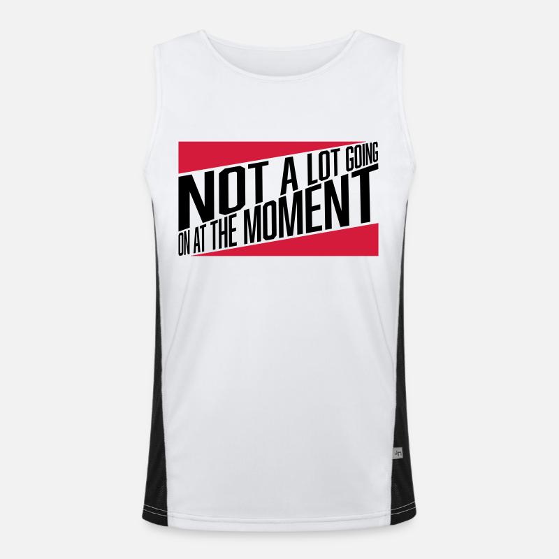 Not much going on - Men's Functional Contrast Tank Top  - white/black