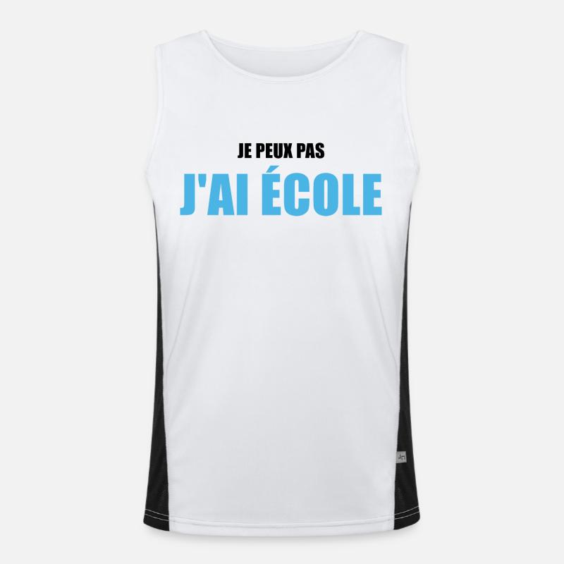 Je peux pas j'ai école / humour école Débardeur respirant contrasté Homme 