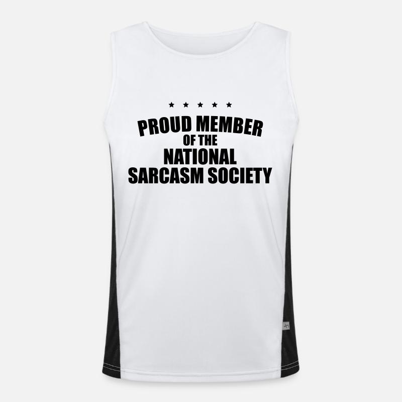 NATIONALE SARKASMUS-GESELLSCHAFT Funktionelles Kontrast-Tank Top für Männer 
