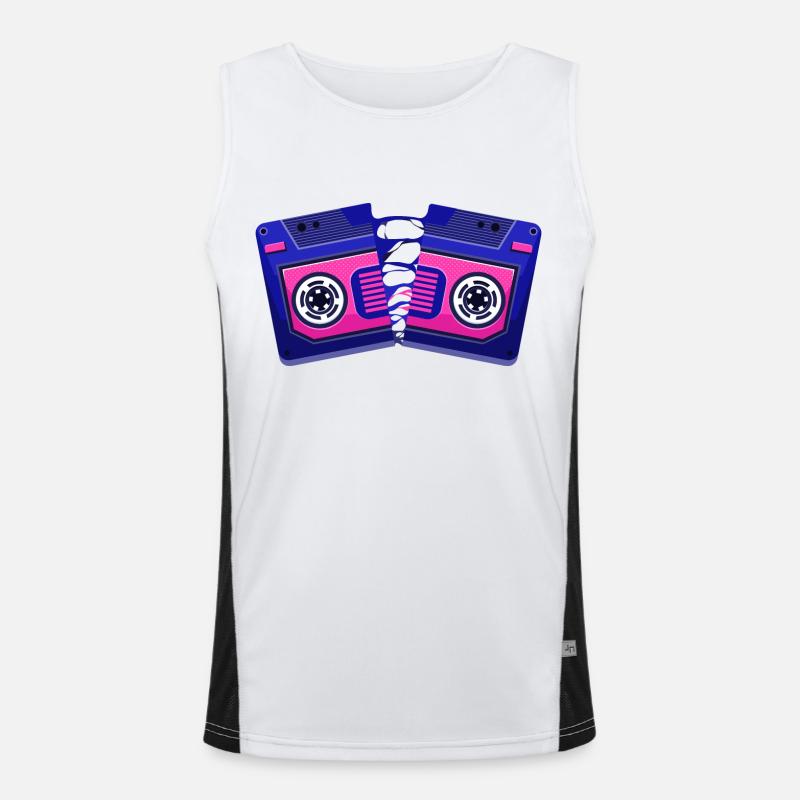 broken cassette Men's Functional Contrast Tank Top 