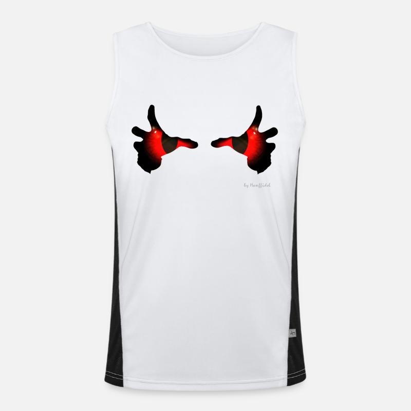 Devil Eyes Funktionelles Kontrast-Tank Top für Männer 