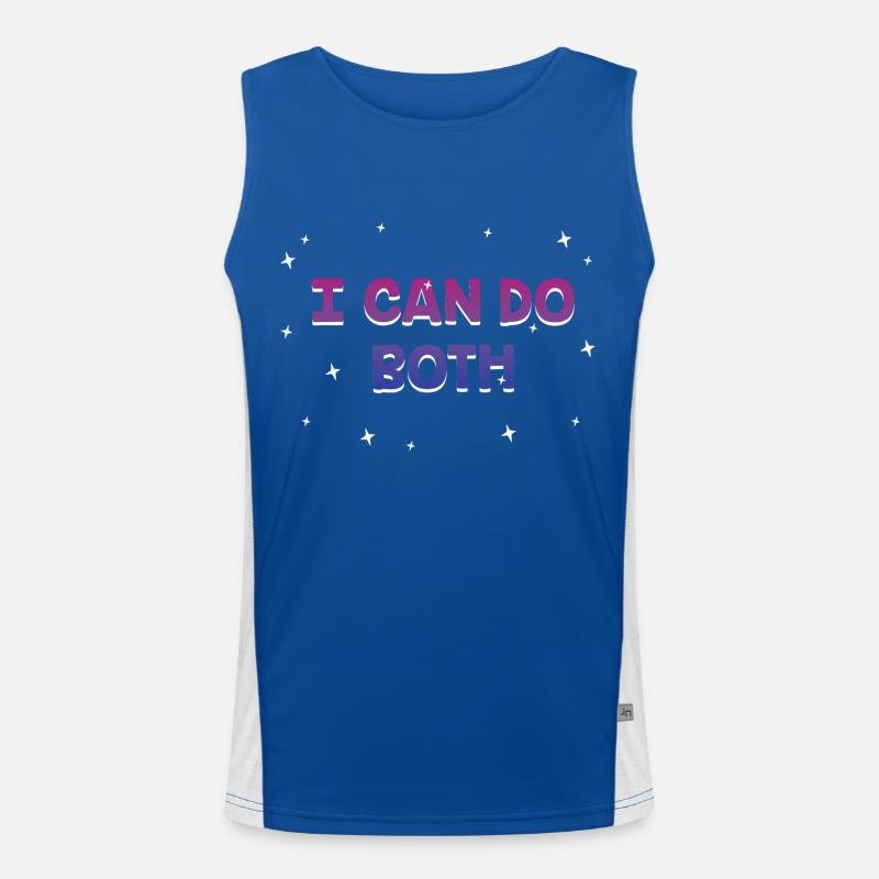 I Can Do Both Bisexual LGBTQ Bi Pride Pansexual Men's Functional Contrast Tank Top 