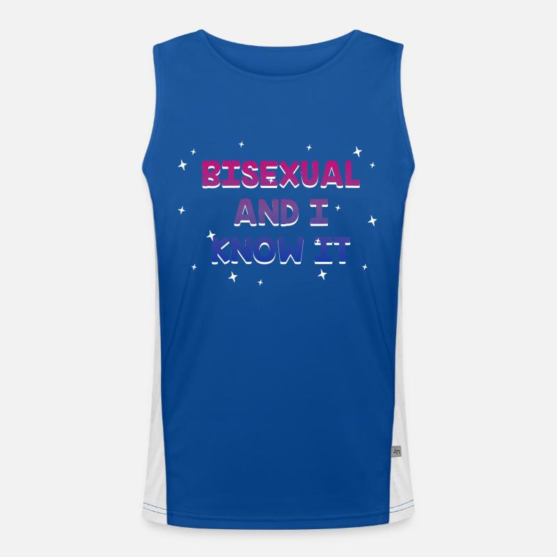 Bisexual and I Know it Bi LGBTQ Bi Pride LGBT Funktionelles Kontrast-Tank Top für Männer 