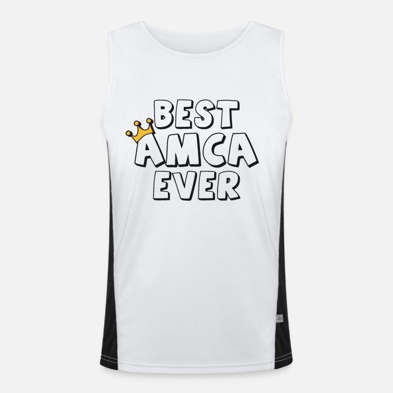 Best Amca Ever Funktionelles Kontrast-Tank Top für Männer 