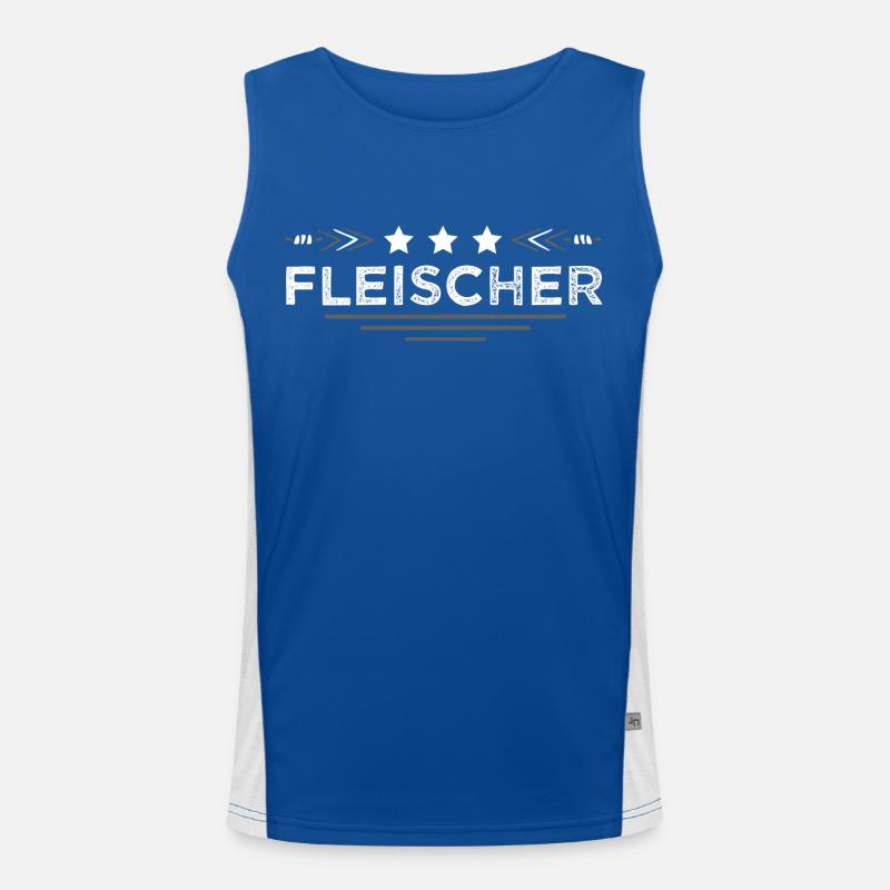 Fleischer Beruf Funktionelles Kontrast-Tank Top für Männer 