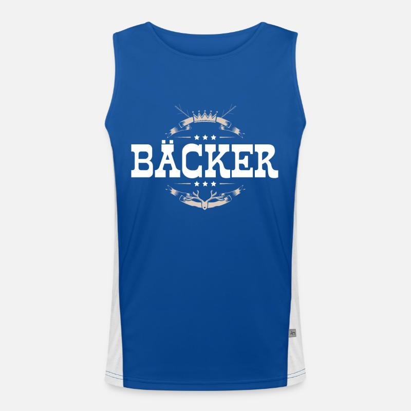 Bäcker Beruf Funktionelles Kontrast-Tank Top für Männer 