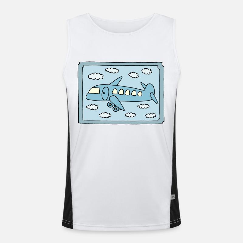 Airplane Design Men's Functional Contrast Tank Top 