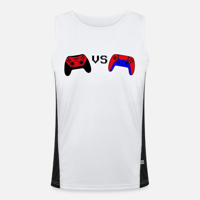 Controller VS - Men's Functional Contrast Tank Top  - white/black