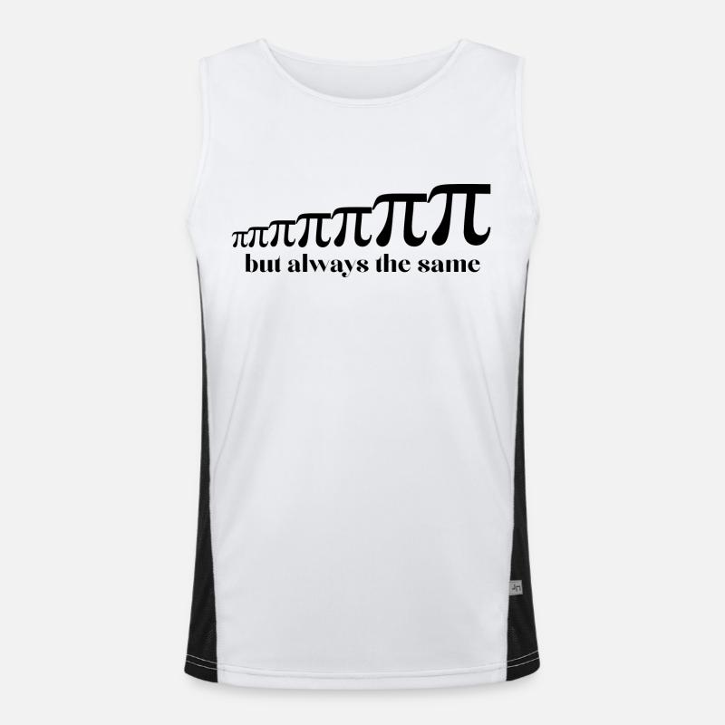 PI number Evolution - Men's Functional Contrast Tank Top  - white/black