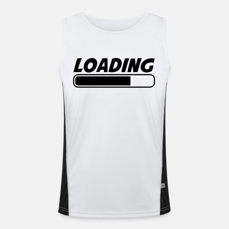 Loading - Men's Functional Contrast Tank Top  - white/black