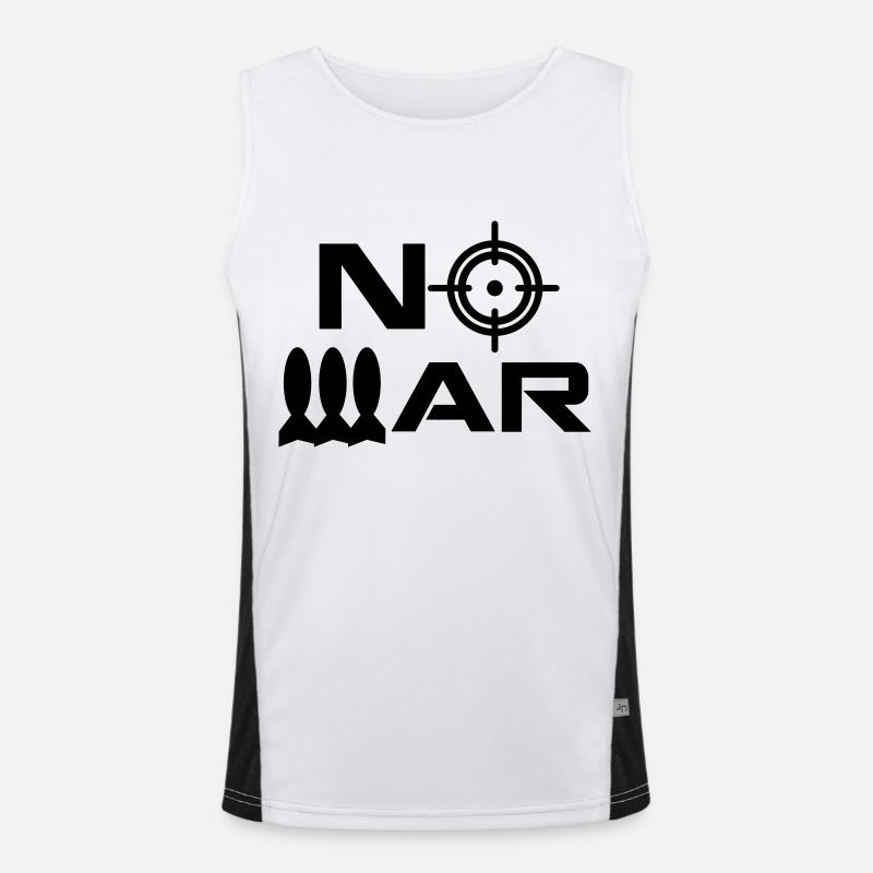no war 01 Men's Functional Contrast Tank Top 