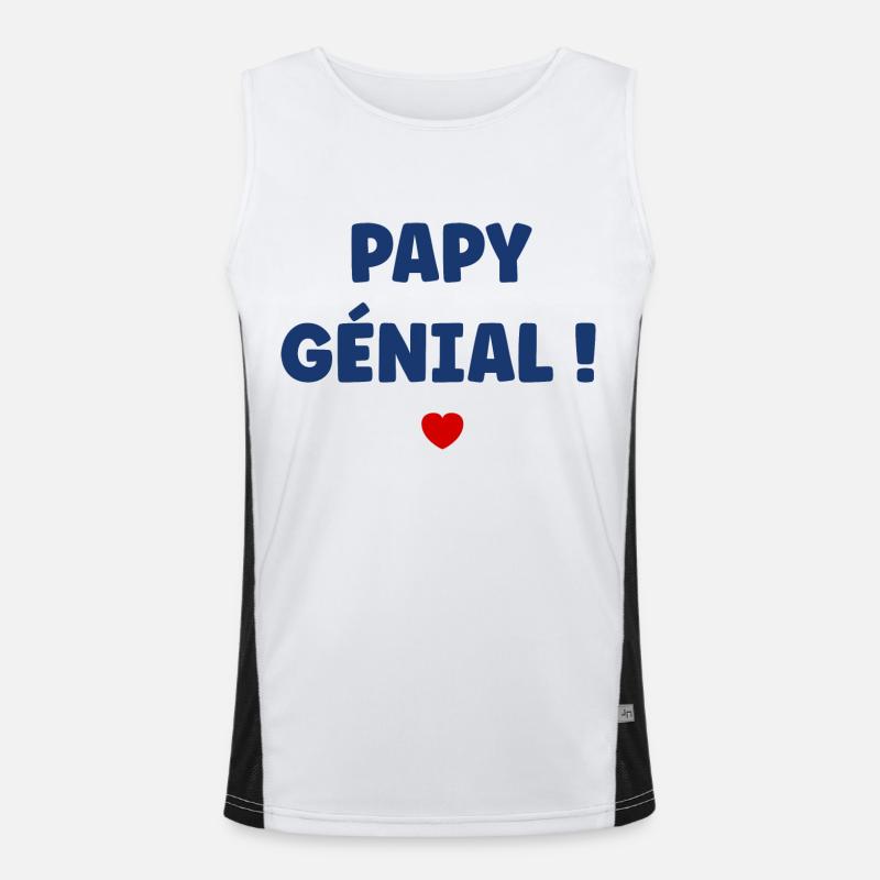 papy génial Débardeur respirant contrasté Homme 