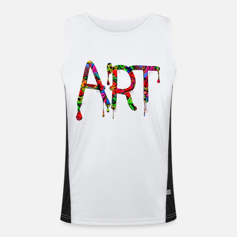 Graffiti style Splash hip hop couleurs peintre couleur Débardeur respirant contrasté Homme 