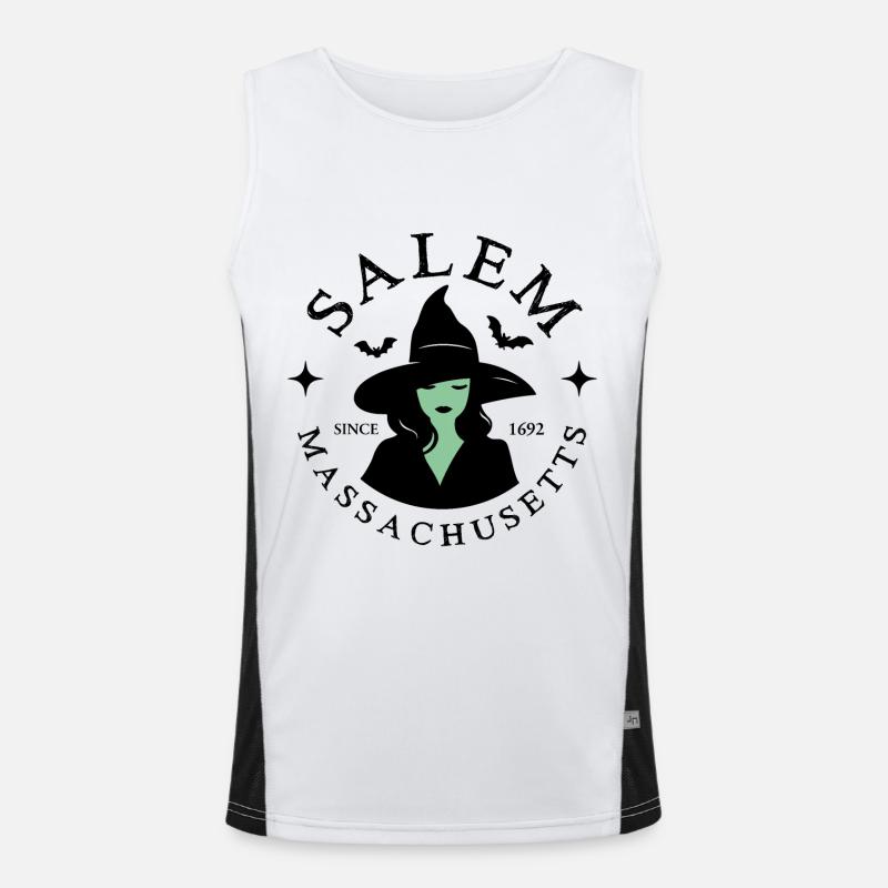 Salem, sorcière halloween Débardeur respirant contrasté Homme 
