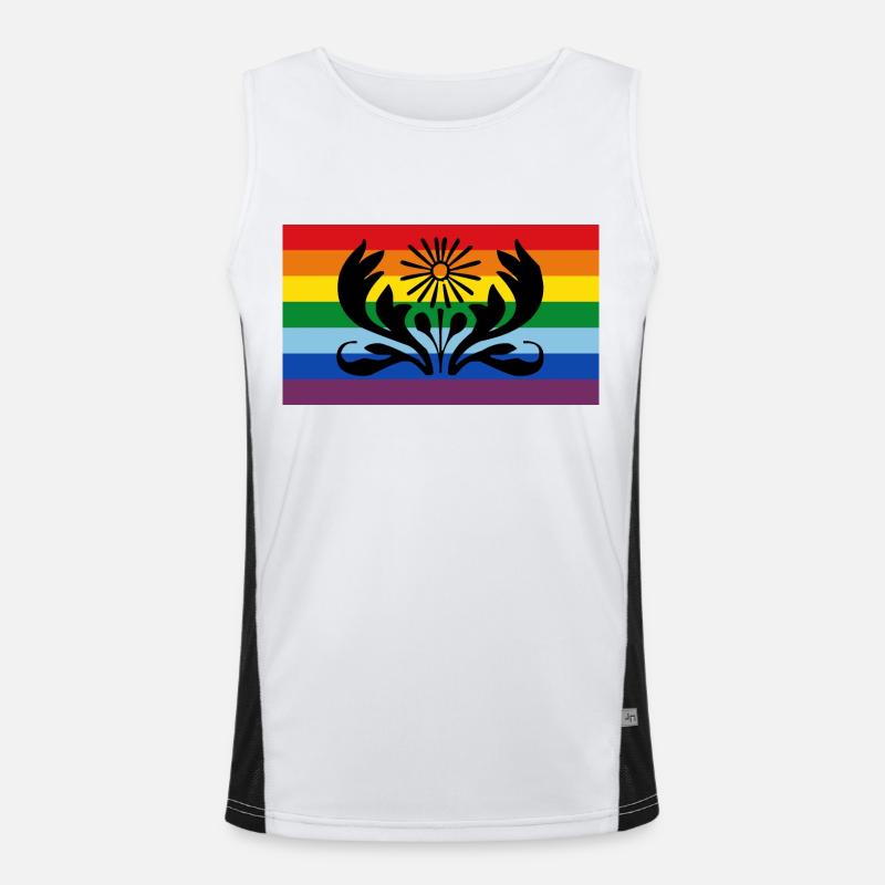 rainbow flag Men's Functional Contrast Tank Top 