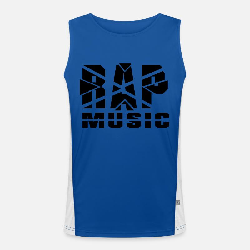 Conception de musique rap découpée Débardeur respirant contrasté Homme 