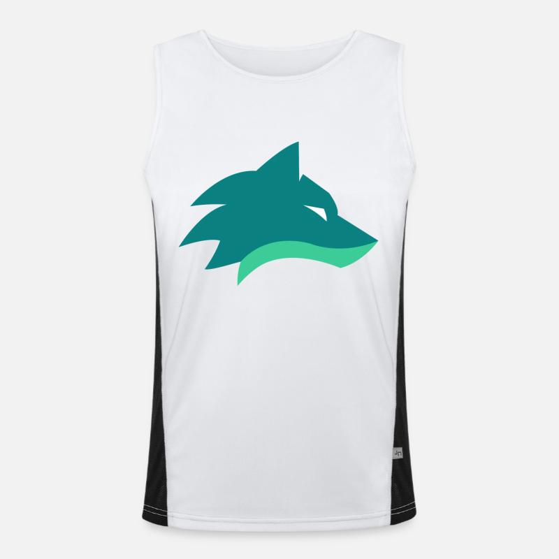 Wolf Logo Men's Functional Contrast Tank Top 