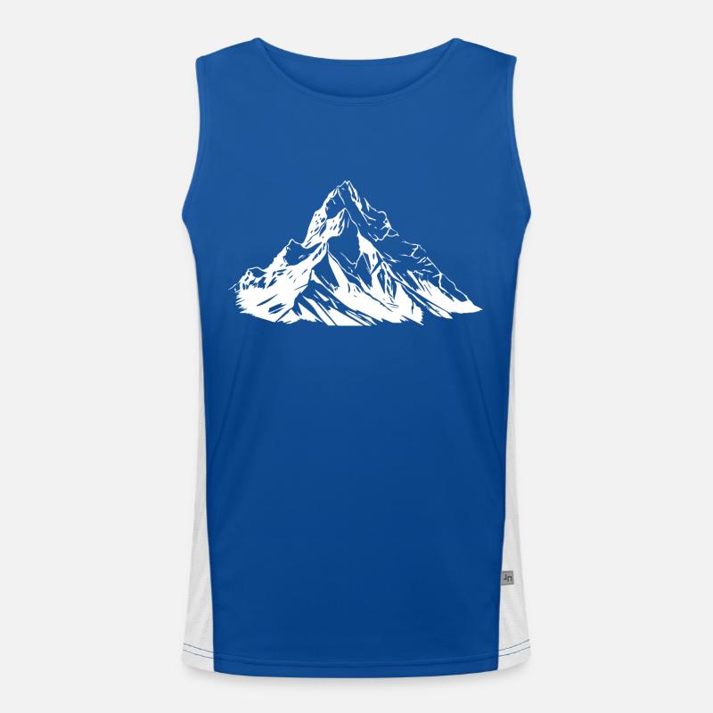 Berge Symbol Silhouette Funktionelles Kontrast-Tank Top für Männer 