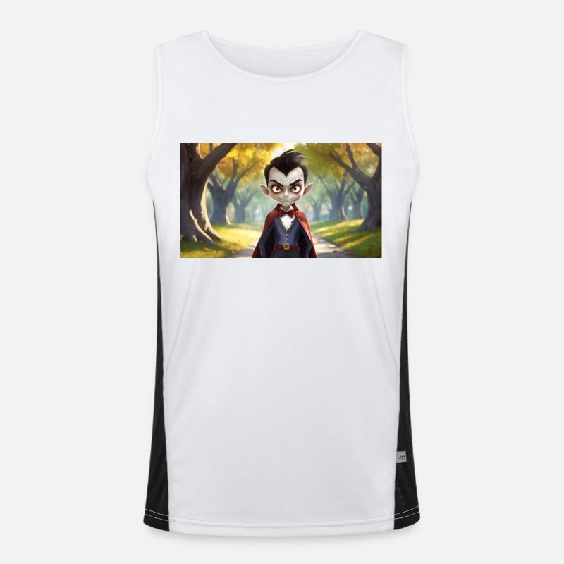 Vampire - Junge niedliche kleine Monster Funktionelles Kontrast-Tank Top für Männer 