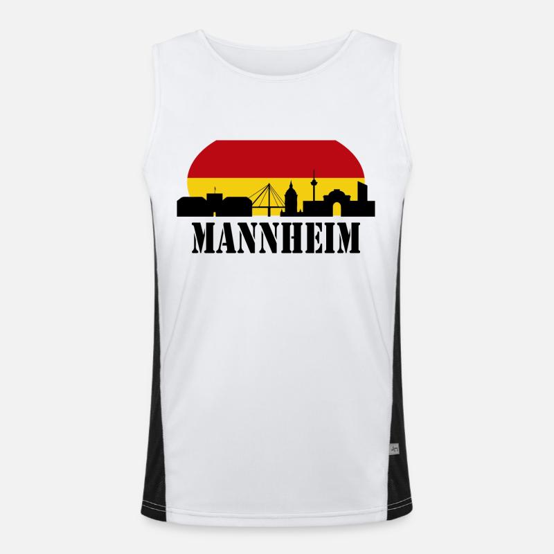 Mannheim Monnem Mannheimat Débardeur respirant contrasté Homme 