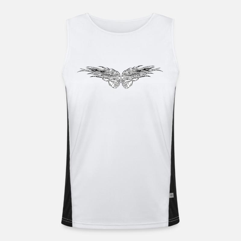 Schädel Funktionelles Kontrast-Tank Top für Männer 