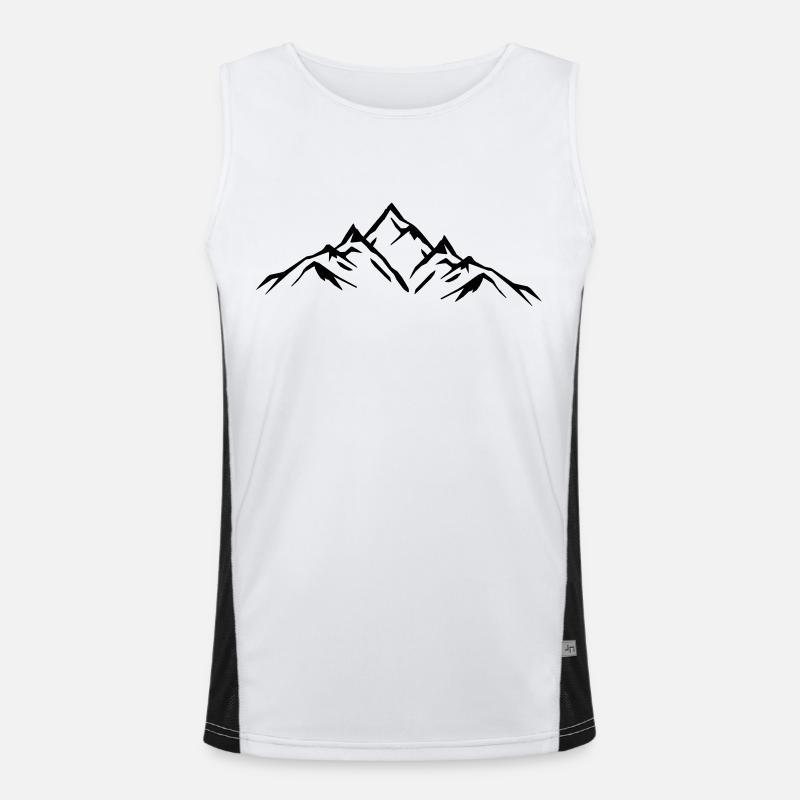 mountains Funktionelles Kontrast-Tank Top für Männer 
