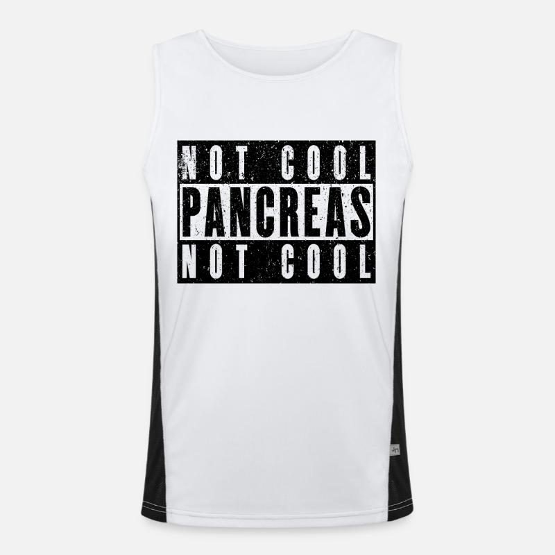 Pas cool Pancréas Pas cool - Chemise pour diabète de type 1 Débardeur respirant contrasté Homme 