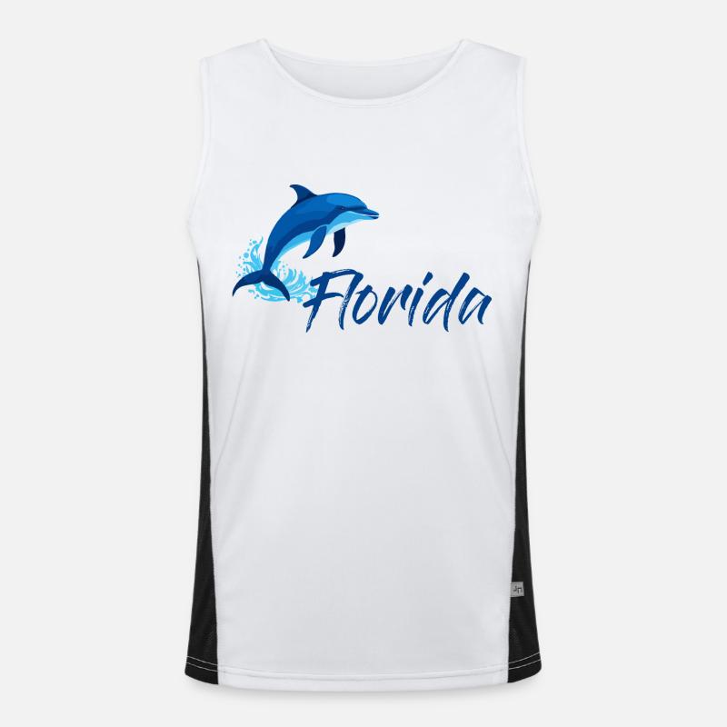 Vacances à Dolphin Florida Débardeur respirant contrasté Homme 