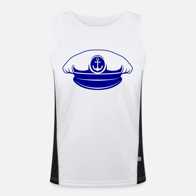 sailor cap Men's Functional Contrast Tank Top 