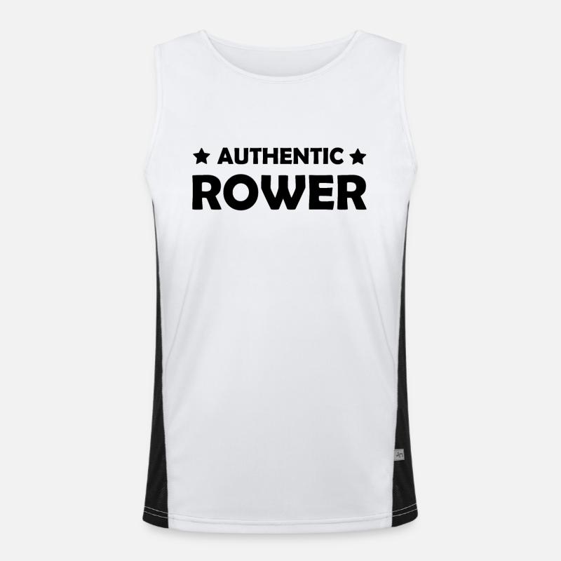 Authentic Rower - Sport - Rowing - Aviron - Rudern Funktionelles Kontrast-Tank Top für Männer 
