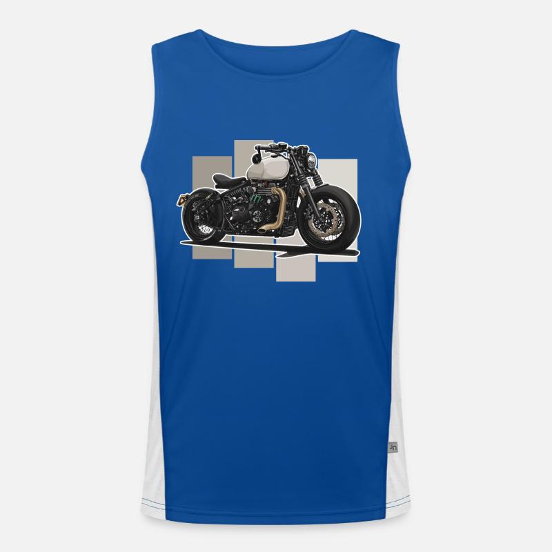 Bobber // Custom // Motorcycle Men's Functional Contrast Tank Top 